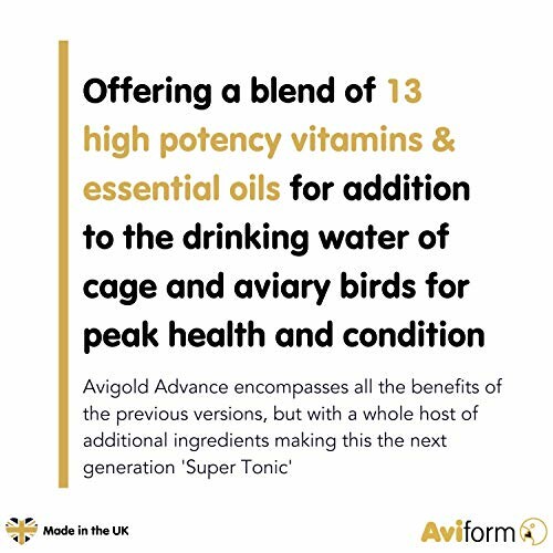 Aviform vitamin and essential oil blend for birds.