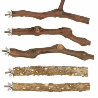 Natural Wood Parrot Stand Set