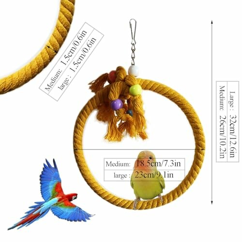 Kuivoo Bird Swing Cotton Rope Ring