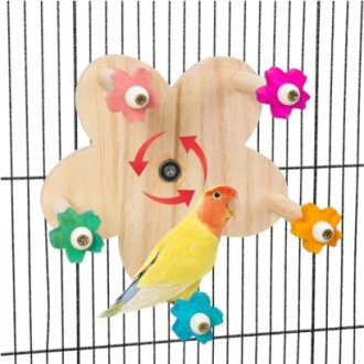 TeTupGa Wooden Parrots Ferris Wheel Toy